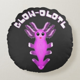 Luminair Sterrenstelsel Axolotl Digitale Kunst Rond Kussen