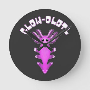 Luminair Sterrenstelsel Axolotl Digitale Kunst Ronde Klok