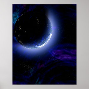 Luminant Planet verkennen Poster