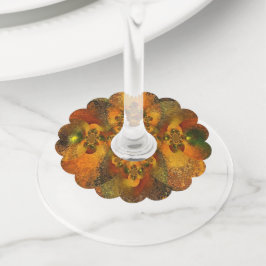 "Luminaries" (Fall Wedding) Labels van wijnglas