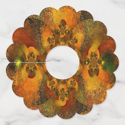 "Luminaries" (Fall Wedding) Labels van wijnglas (Achterkant)