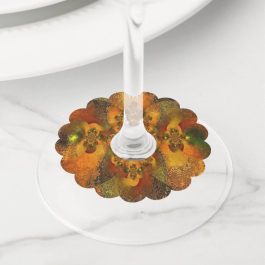 "Luminaries" (Fall Wedding) Labels van wijnglas (Dichtbij)