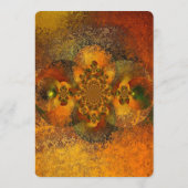 "Luminaries" herfst bruiloft plat menu (Achterkant)