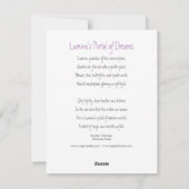 Lumina's droomportaal feestdagenkaart (Achterkant)