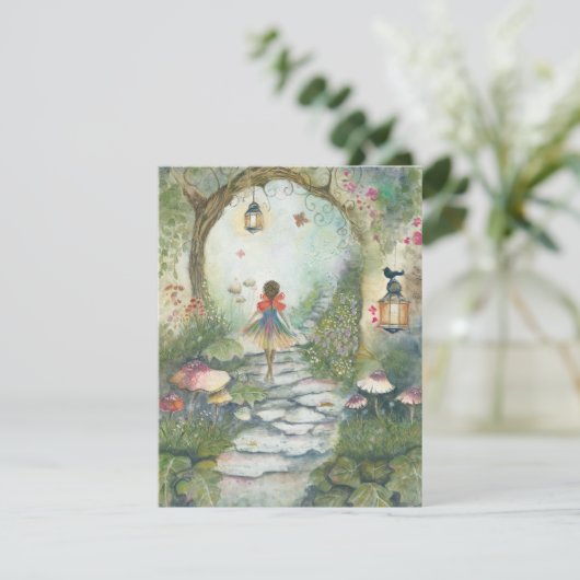 Lumina's droomportaal feestdagenkaart (Staand voorkant)