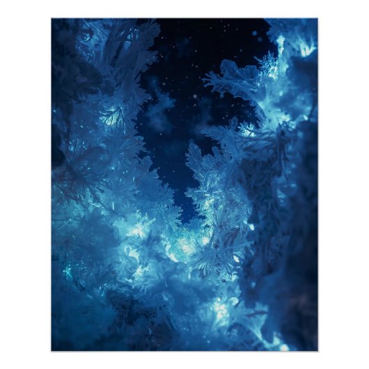 Lumineo White & Blue Winter Poster (Voorkant)