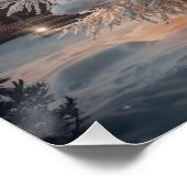 Lumineo Witte Kerstboom & Huizen Poster (Hoek)