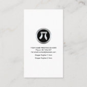 Luminescent Blue Mathematiques Numbers Wiskunde Tu Visitekaartje (Achterkant)