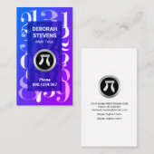 Luminescent Blue Mathematiques Numbers Wiskunde Tu Visitekaartje (Voorkant / Achterkant)