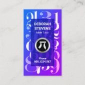 Luminescent Blue Mathematiques Numbers Wiskunde Tu Visitekaartje (Voorkant)