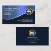 Luminescent Blue Wave Home Plumbing Service Visitekaartje (Voorkant / Achterkant)