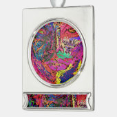 Luminescent Female Silhouette Banner Ornament Verzilverd Banner Ornament (Links)