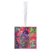 Luminescent Female Silhouette Cube Ornament (Rechts)