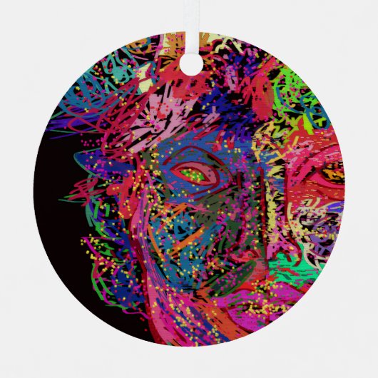 Luminescent Female Silhouette Metal Ornament (Voorkant)