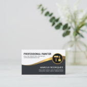 Luminescent Gold Wave Painting Visitekaartje (Staand voorkant)