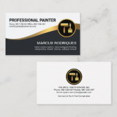 Luminescent Gold Wave Painting Visitekaartje (Voorkant / Achterkant)