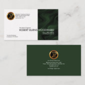 Luminescent Green Oil Slick Wave Column Chemist Visitekaartje (Voorkant / Achterkant)