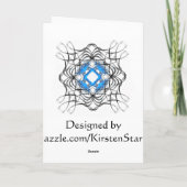 Luminescent Heart Fractal Greetings Cards Kaart (Achterkant)