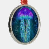 Luminescent Jellyfish Metalen Ornament (Rechts)