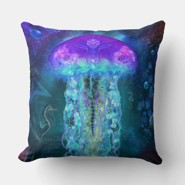 Luminescent Jellyfish Pillow Kussen (Voorkant)