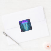 Luminescent Jellyfish Vierkante Sticker (Envelop)