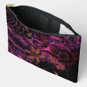 Luminescent Lava Tribal Plumeria Cosmetic Bag – Etui (Open)