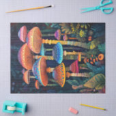 Luminescent Mushrooms Kleurrijke Oerwoud Decoupage Tissuepapier (Craft)