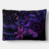 Luminescent Purple Tribal Plumeria Cosmetic Bag – Etui (Voorkant)