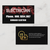 Luminescent Red Electric Lightning Electrice Visitekaartje (Voorkant / Achterkant)