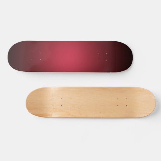 Luminescent Red Maroon Gradient Ombre Persoonlijk Skateboard (Horizontaal)
