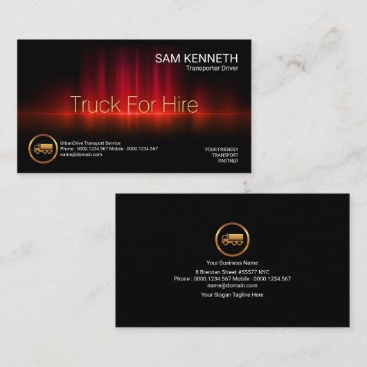 Luminescent Sound Waves Energetic Transportation Visitekaartje (Voorkant / Achterkant)