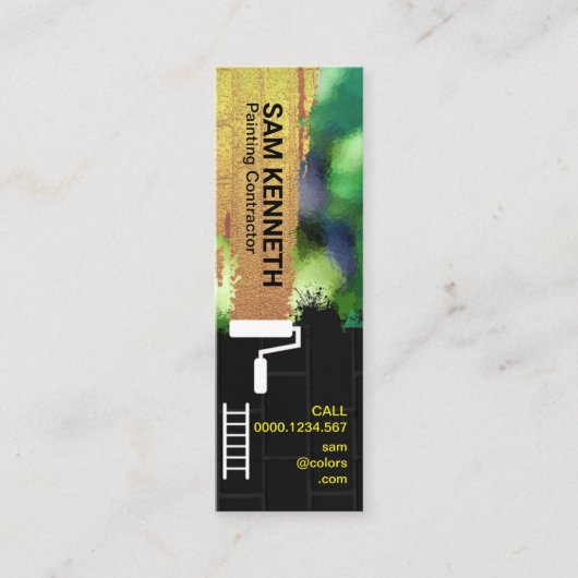 Luminescent Wall Grunge Gold Paint Mini Visitekaartje (Voorkant)