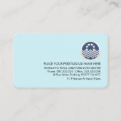 Luminescent Water Drops Gold Swim Wave Visitekaartje (Achterkant)