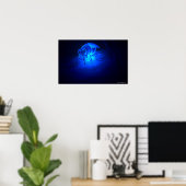 Luminescente illustratie van een testvlieg poster (Thuiskantoor)