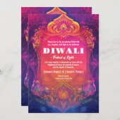 luminescente lotus-uitnodiging kaart (Voorkant / Achterkant)