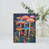 Luminescente Paddenstoelen Kleurrijk Oerwoud Briefkaart (Staand voorkant)
