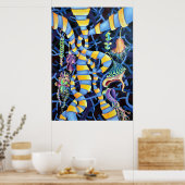 Luminescentie - Exotic Orchids tropical Pattern Poster (Keuken)