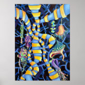 Luminescentie - Exotic Orchids tropical Pattern Poster (Voorkant)