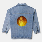 Luminescentie veerkracht Oranje Denim Jacket (Achterkant)