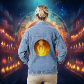 Luminescentie veerkracht Oranje Denim Jacket