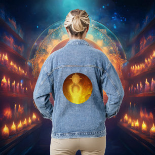 Luminescentie veerkracht Oranje Denim Jacket