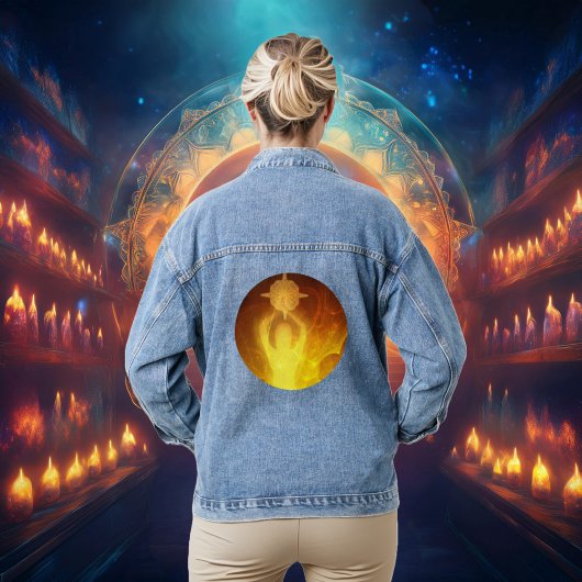 Luminescentie veerkracht Oranje Denim Jacket