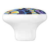 Luminescentie Waterverf Orchids Keramische Knop (Zijkant)