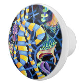 Luminescentie Waterverf Orchids Keramische Knop (Rechts)