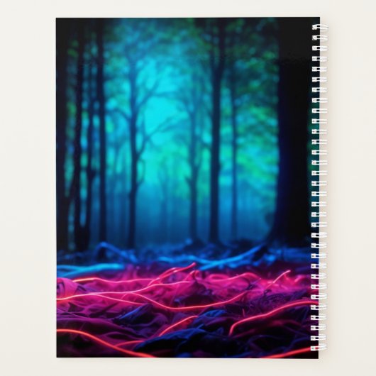 Luminescerend vossendier diep donker bos planner (Achterkant)