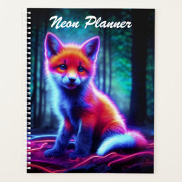 Luminescerend vossendier diep donker bos planner