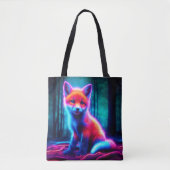 Luminescerend vossendier diep donker bos tote bag (Voorkant)