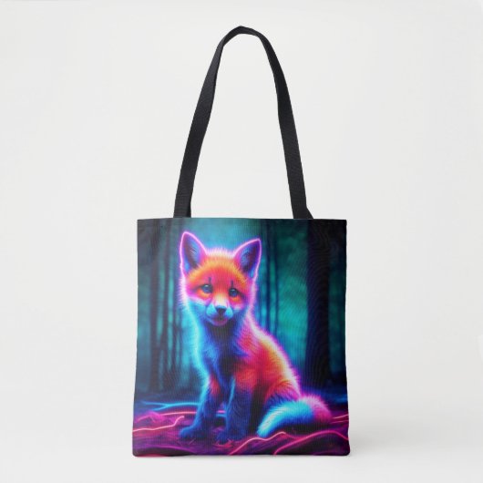 Luminescerend vossendier diep donker bos tote bag (Voorkant)