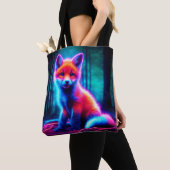 Luminescerend vossendier diep donker bos tote bag (Dichtbij)
