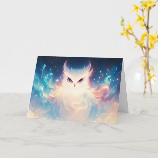 Luminescerende vleugels van de Night Owl Kaart (Gele Bloem)